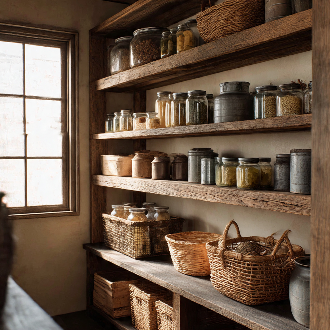 28 Charming Farmhouse Kitchen Pantry Ideas You Need 28 a beautiful farmhouse pantry featuring reclaimed wood