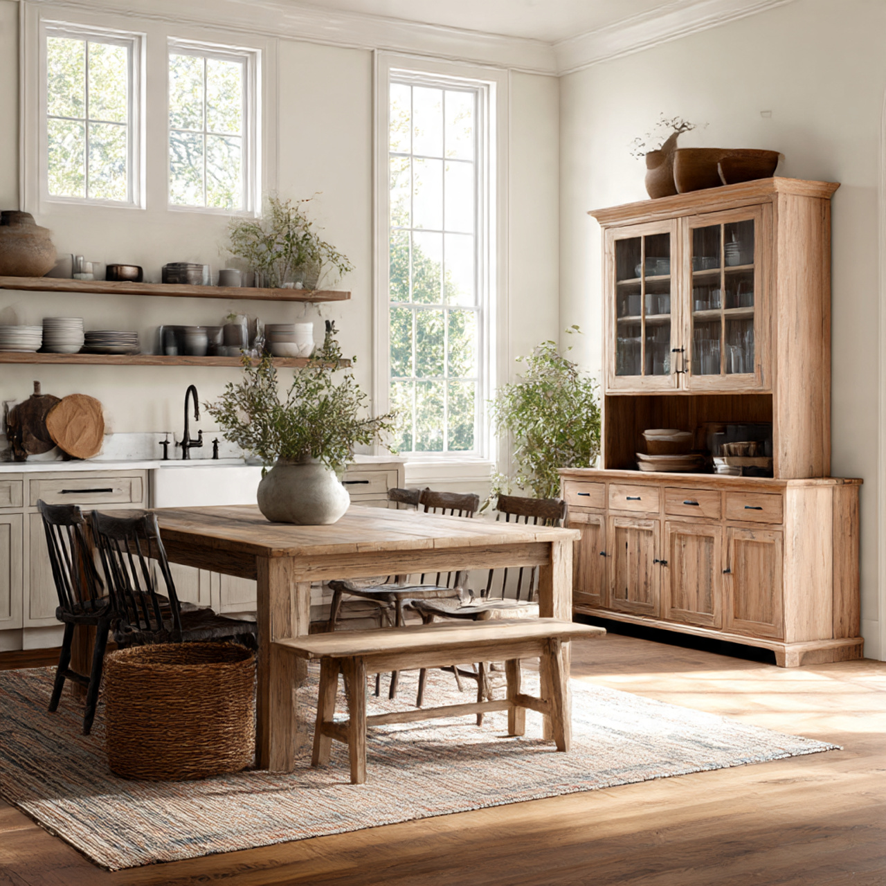 a beautifully styled lifestyle view kitchen scene embracing