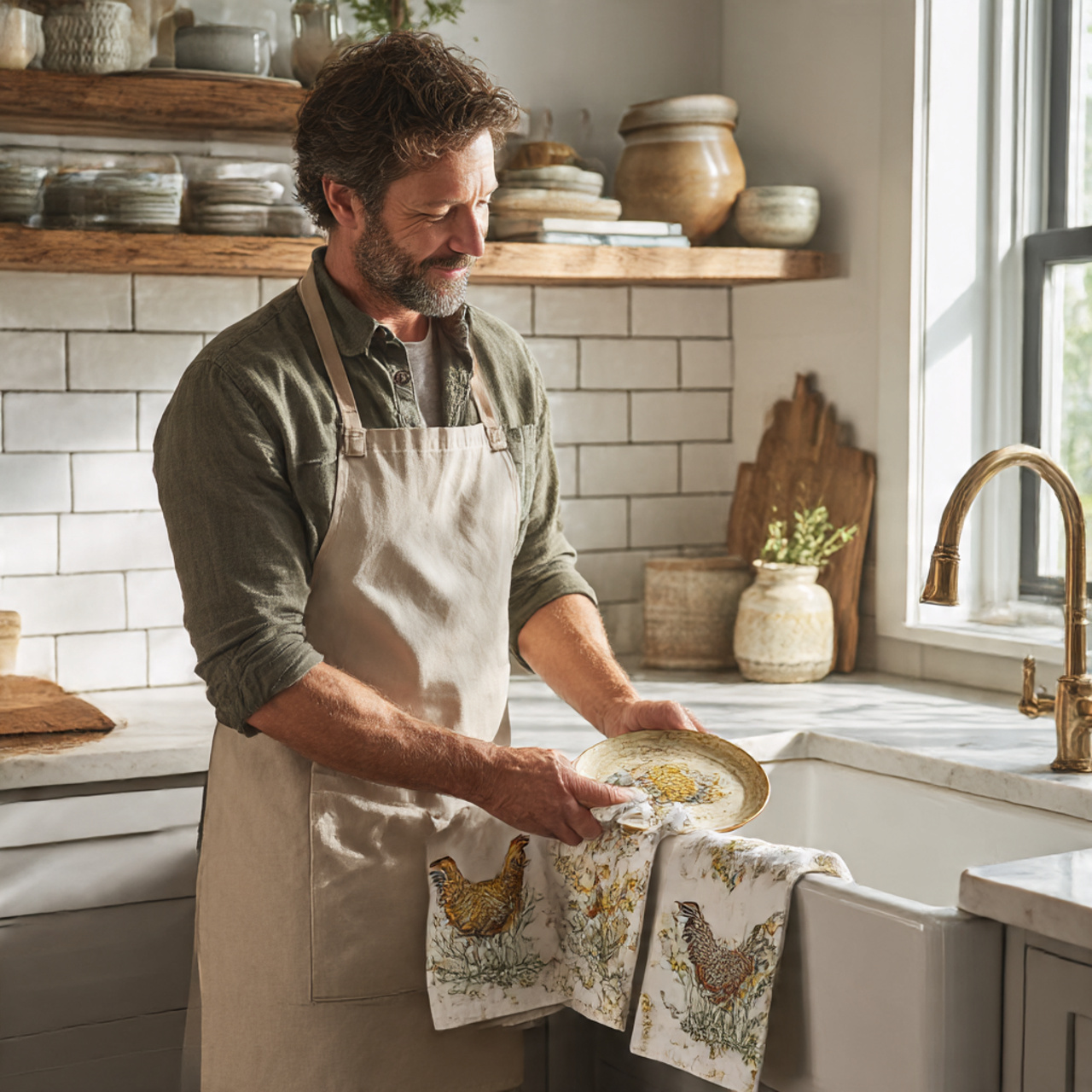 Farmhouse Kitchen Accessories: 27 Super Ideas for Cozy Charm 7 a bright realistic farmhouse kitchen showcasing farmhouse