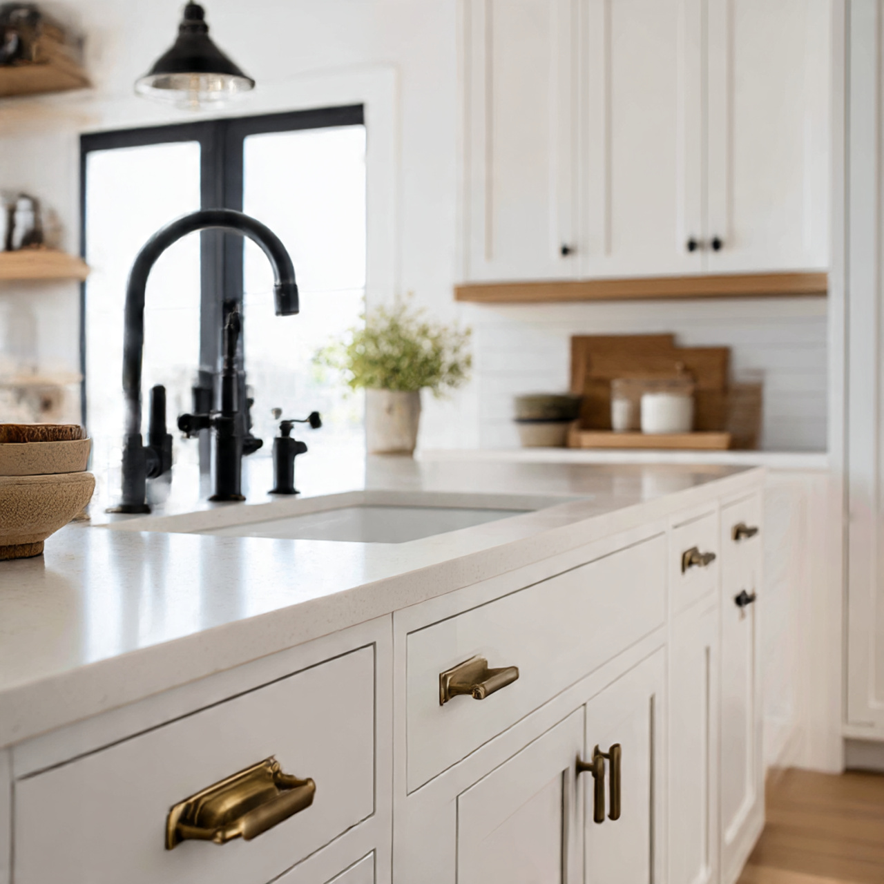 a close up interior view of modern farmhouse