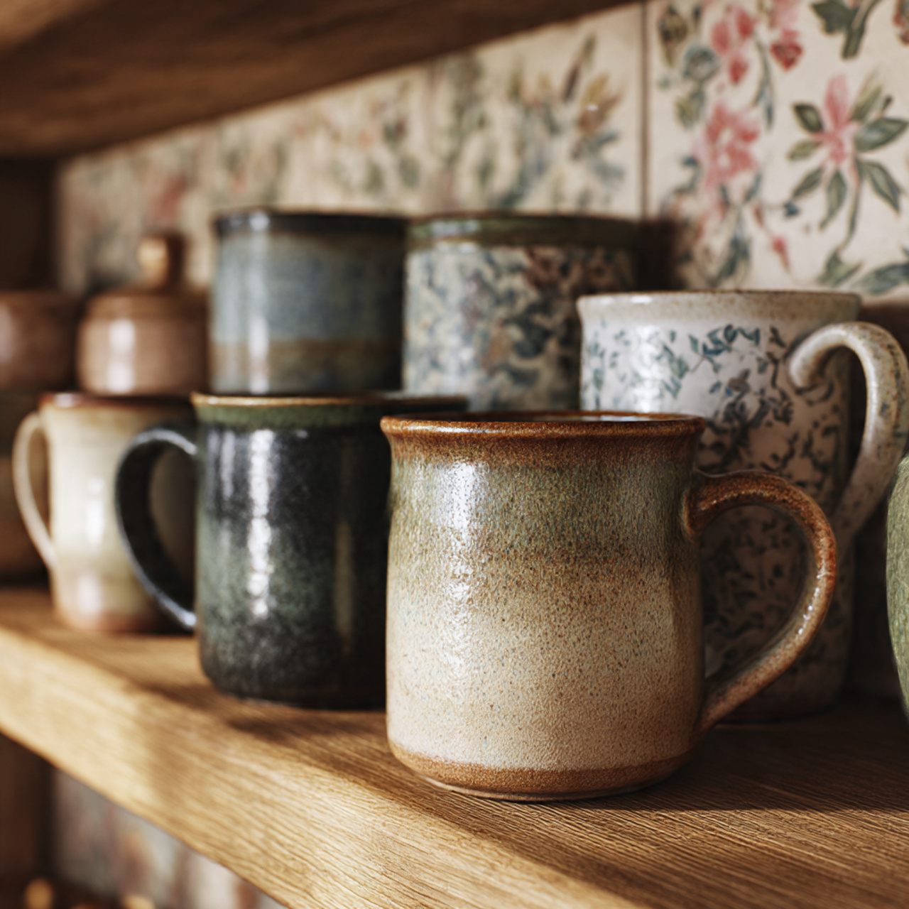 a close up photorealistic shot of handmade ceramic