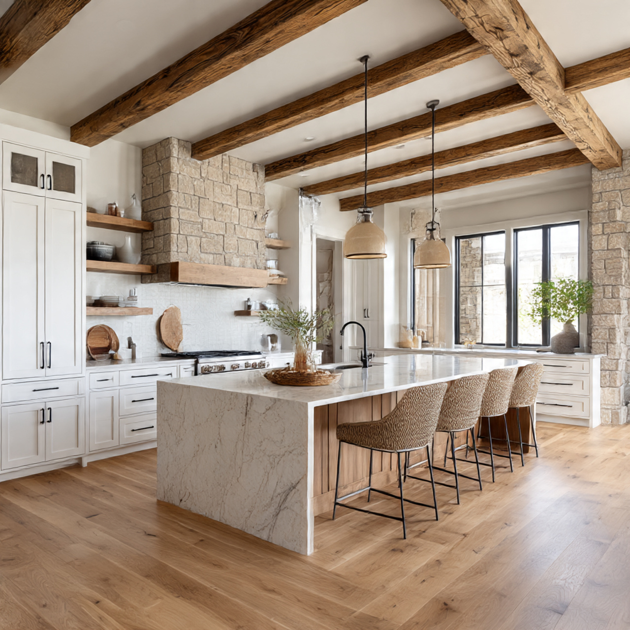 a cozy modern farmhouse kitchen decor interior