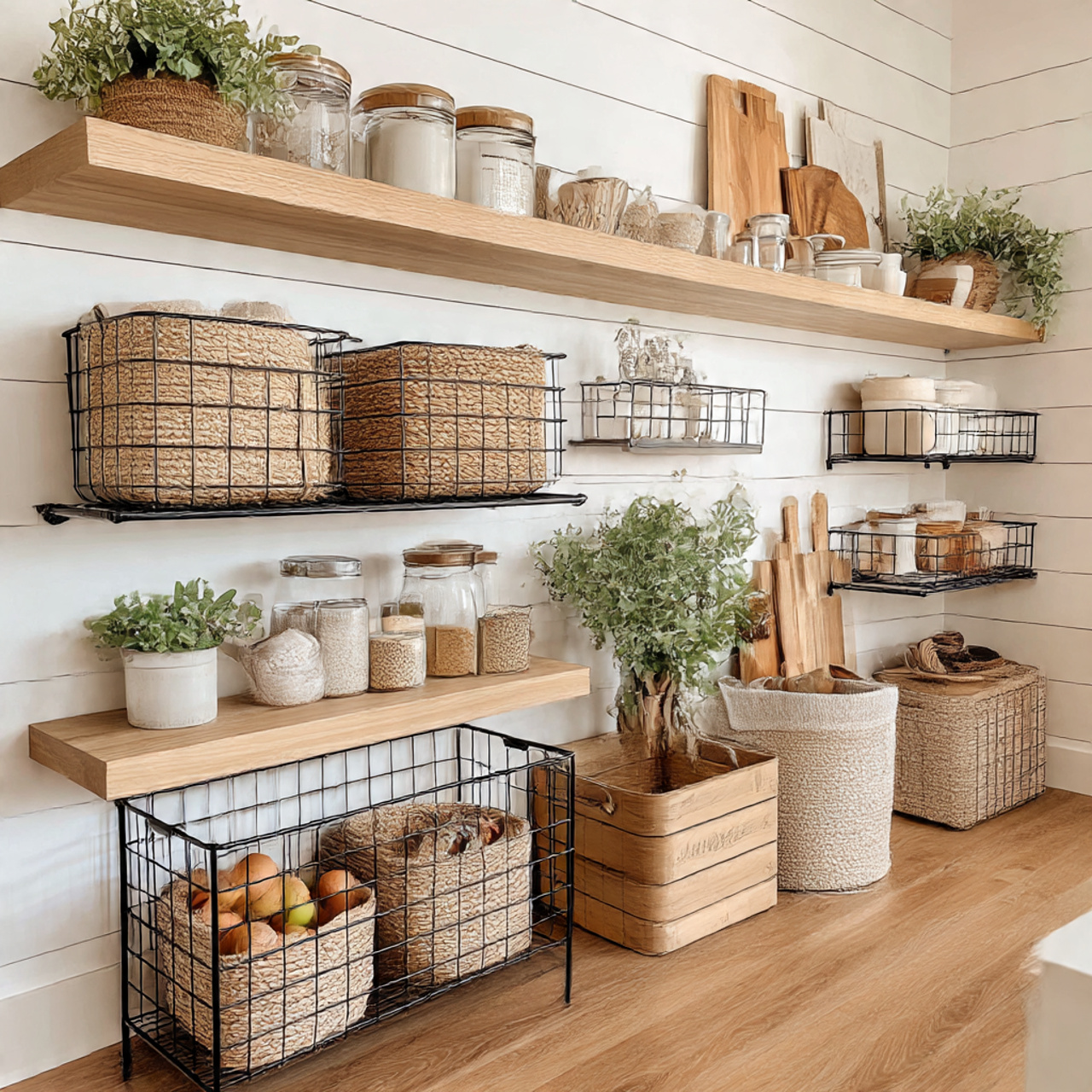 a cozy modern farmhouse kitchen decor setup