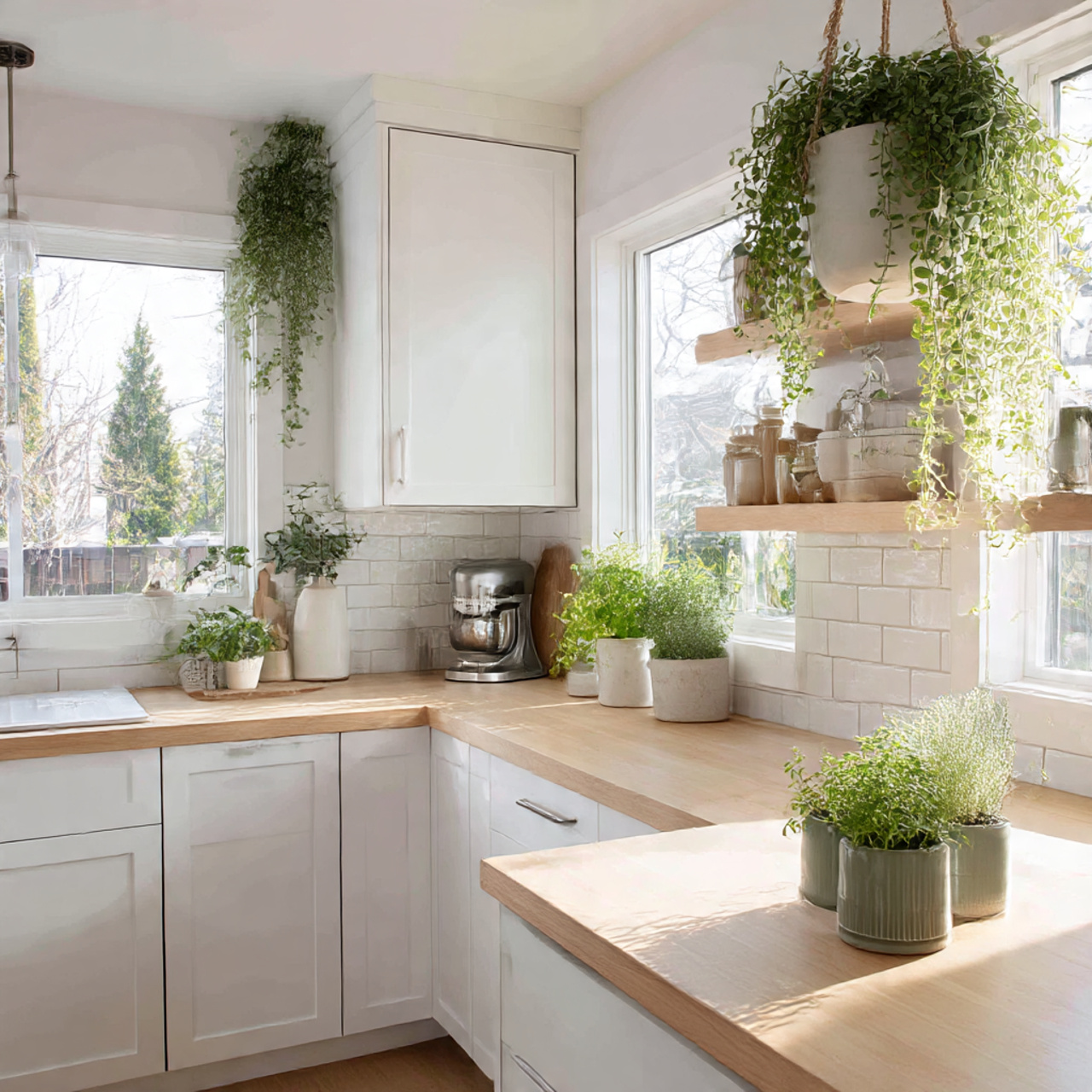 a fresh modern farmhouse kitchen decor interior