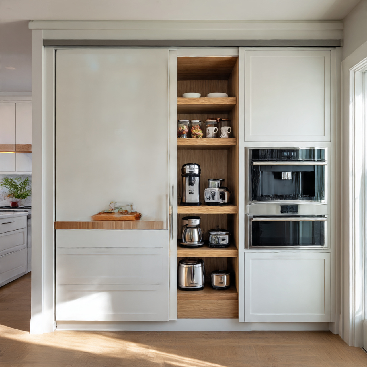 28 Charming Farmhouse Kitchen Pantry Ideas You Need 14 a modern farmhouse kitchen pantry with a
