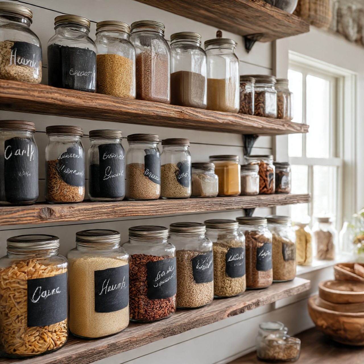 28 Charming Farmhouse Kitchen Pantry Ideas You Need 6 a neatly organized farmhouse kitchen pantry featuring