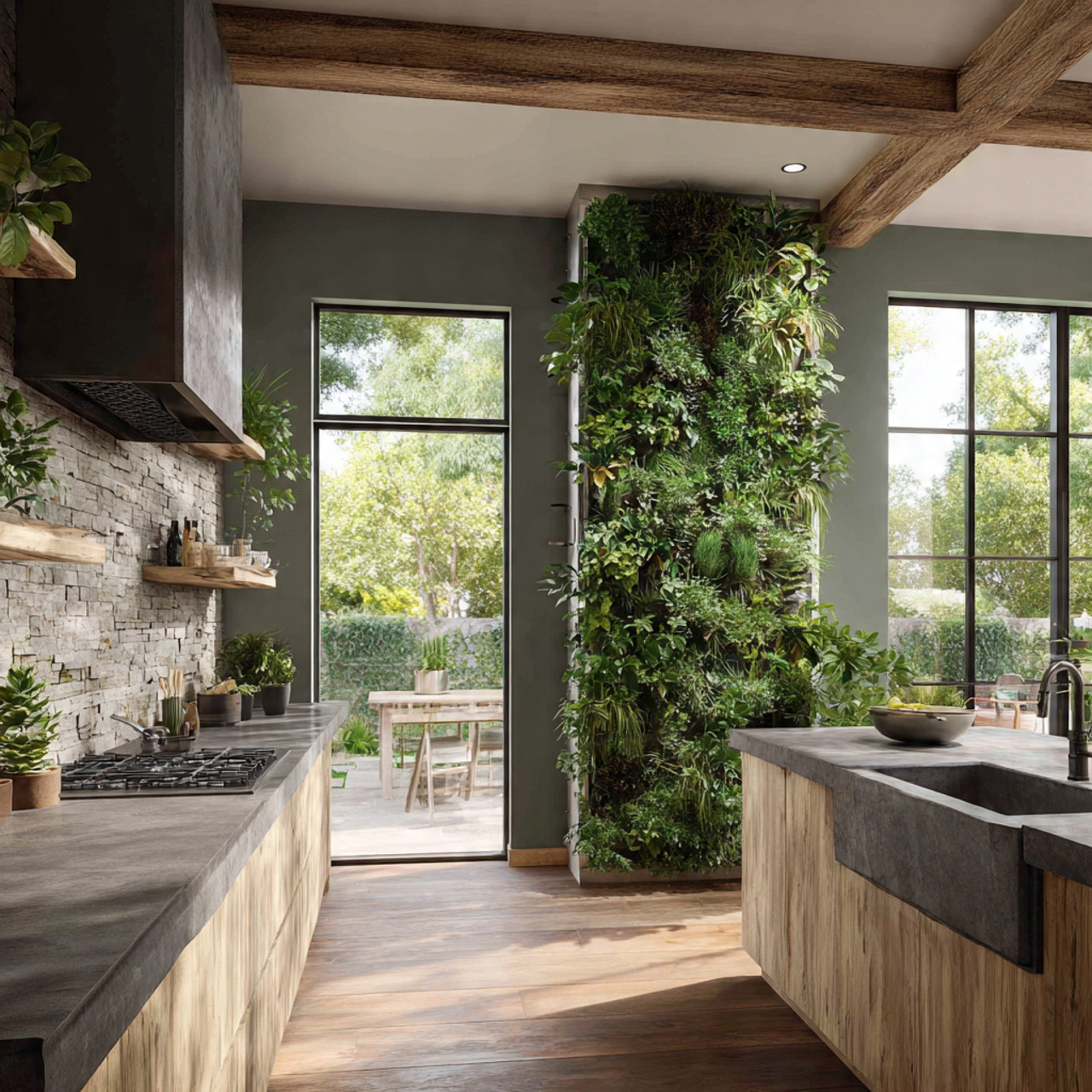 25 Best Concept Kitchen Ideas for Modern Homes 7 a photorealistic kitchen interior featuring a lush