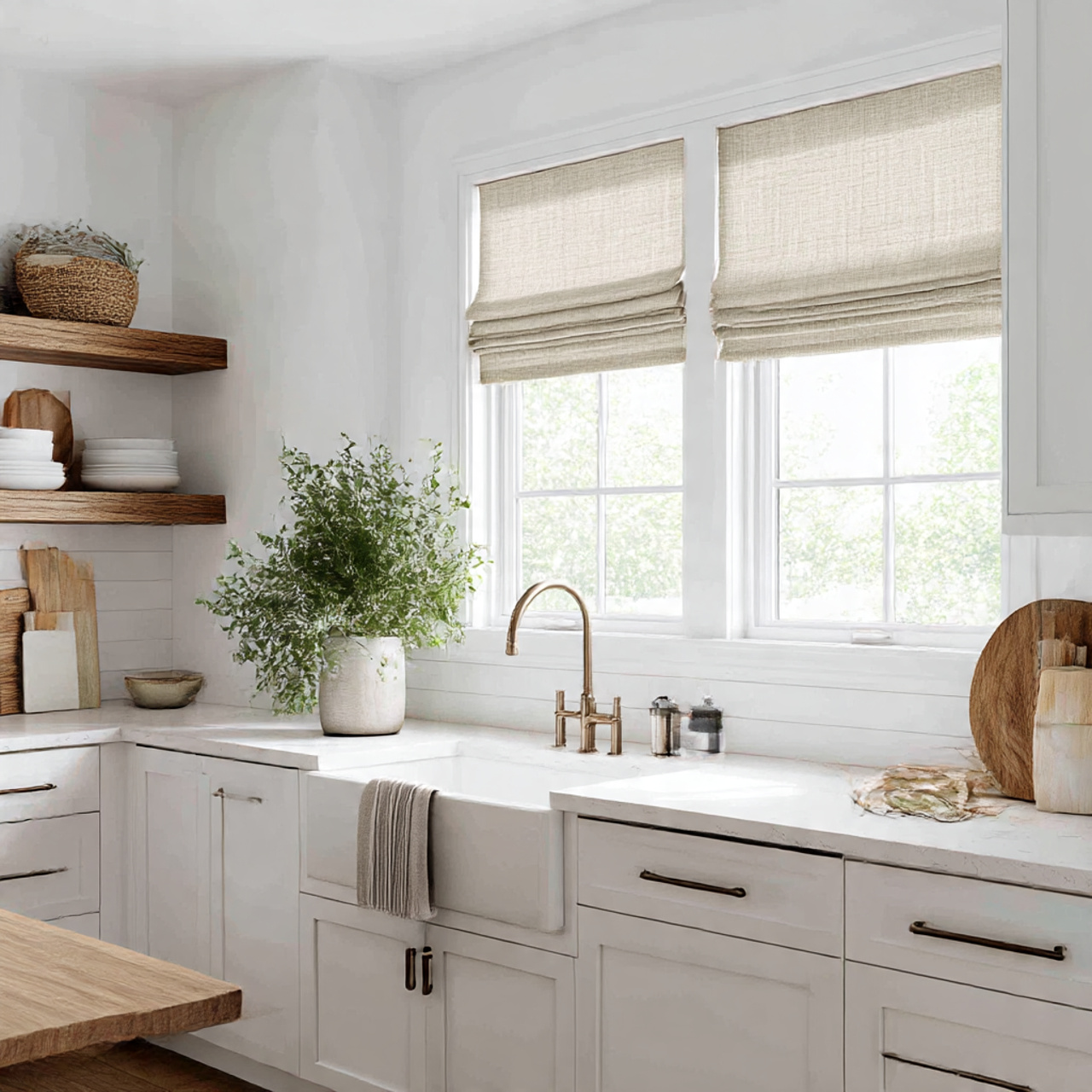 a serene modern farmhouse kitchen decor interior