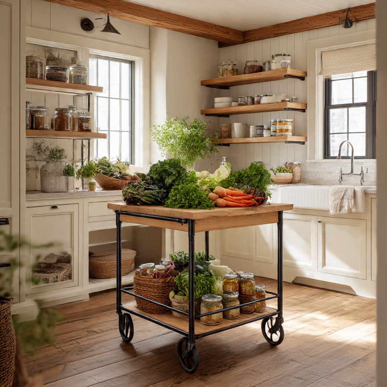 28 Charming Farmhouse Kitchen Pantry Ideas You Need 10 a small farmhouse pantry with a vintage style