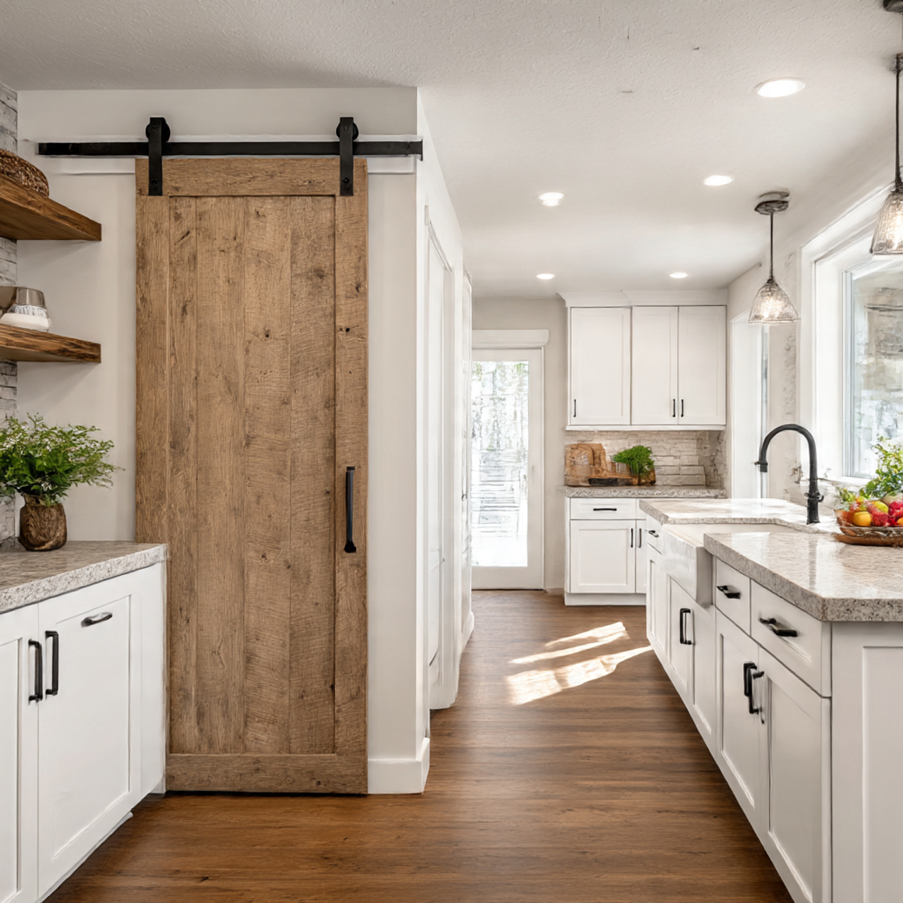 a stylish modern farmhouse kitchen decor interior