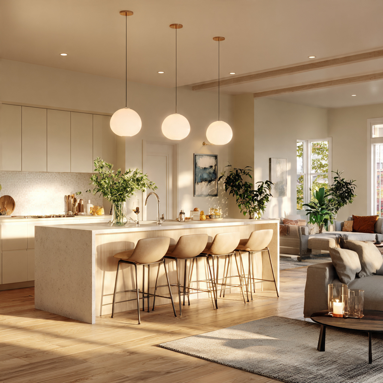 25 Best Concept Kitchen Ideas for Modern Homes 12 a warm inviting open plan kitchen bathed in