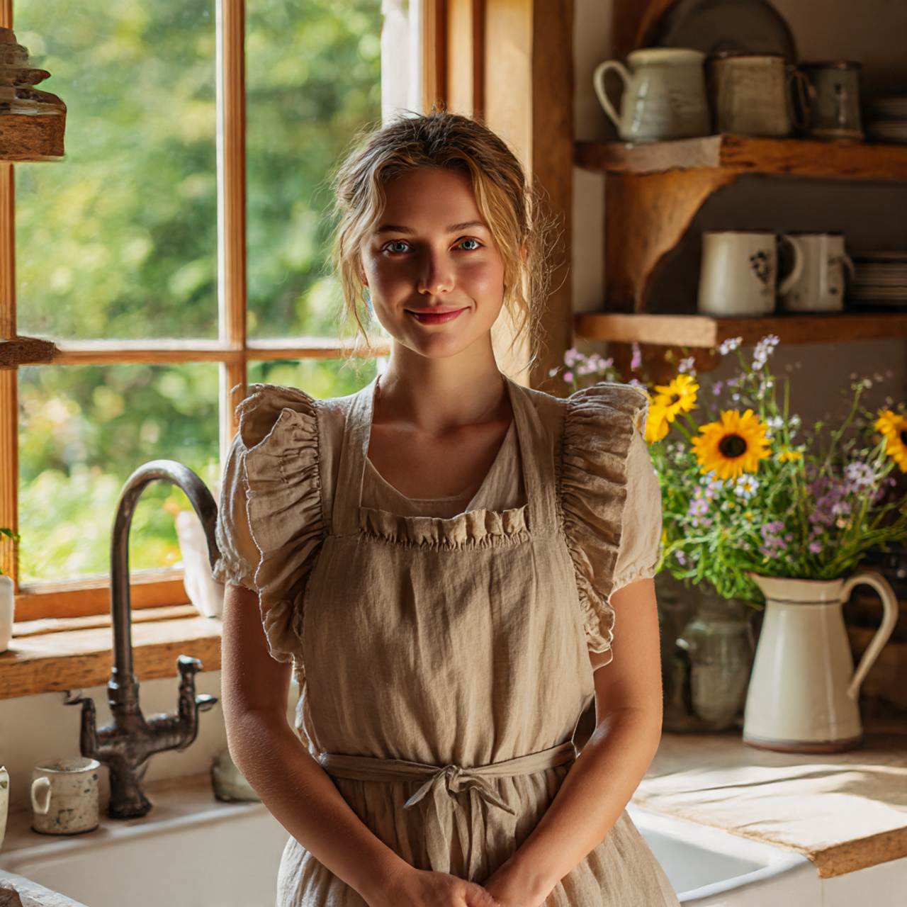 Farmhouse Kitchen Accessories: 27 Super Ideas for Cozy Charm 19 bright realistic portrait of a farmhouse kitchen